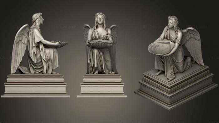 Памятники (Памятник ангелу, PM_0332) 3D модель для ЧПУ станка
